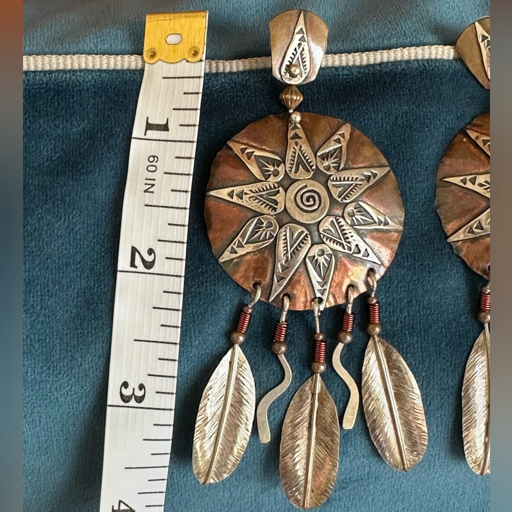 Earrings and Nicklace Jewelry Set -“Princess Warrior “ /Boho, Western, Native . - Picture 15 of 15
